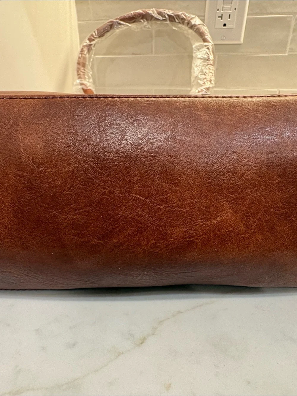 Sorrentino, Brown Women’s Satchel with Removable Strap & Wristlet, NEW